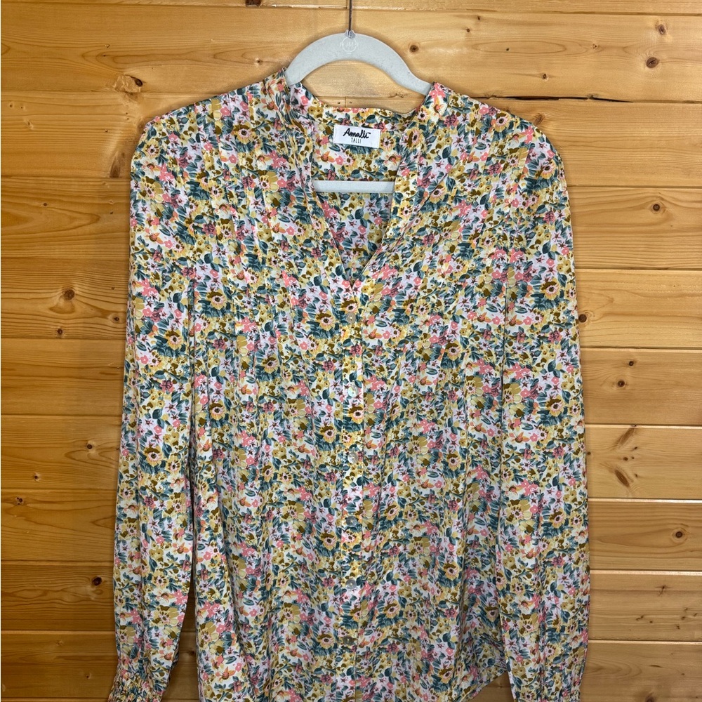 Amalli Talli Multicolor Floral Blouse Tall Size for Tall Women
